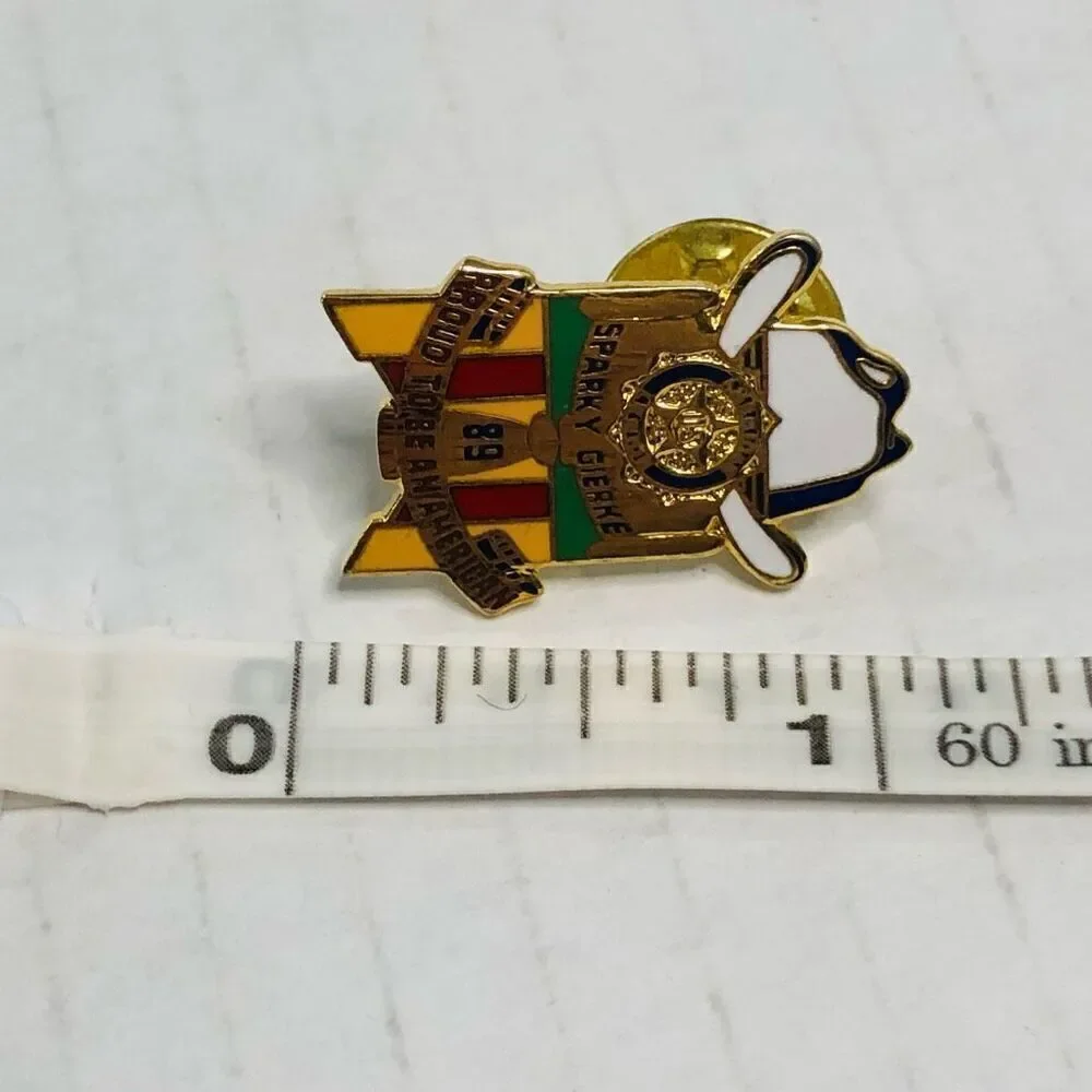 elks pin sparky gierke‎ lapel pin pinback button club collectible vintage